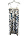 Tory Burch Size 8 cream, blue & brown Polyester Spaghetti Strap Floral Dress cream, blue & brown / 8