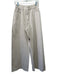 COS Size 8 Khaki Cotton Blend Zip & Hook Closure High Rise Elastic Waist Pants Khaki / 8