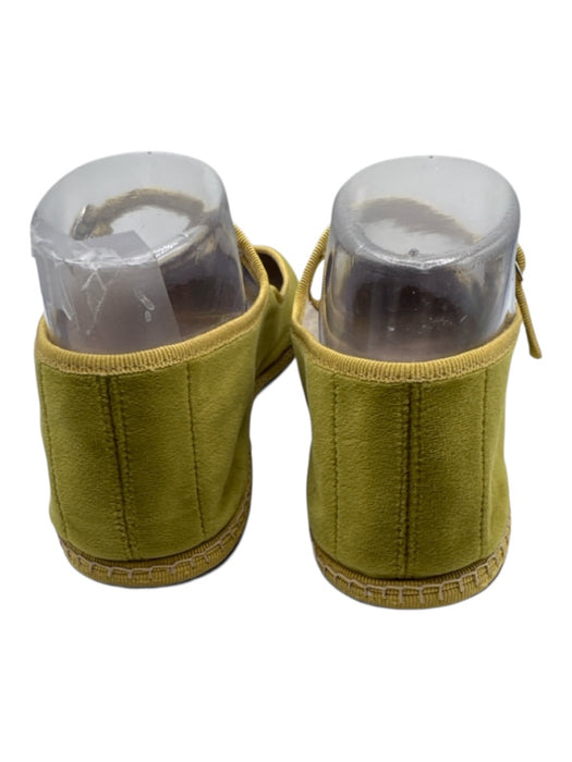 Viani Shoe Size 41 Green & Yellow Velvet whipstitch trim Round Toe Flats Green & Yellow / 41
