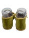 Viani Shoe Size 41 Green & Yellow Velvet whipstitch trim Round Toe Flats Green & Yellow / 41