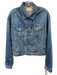 Proof Collective Size M Medium Wash Cotton Denim Collar Distressed Jacket Medium Wash / M