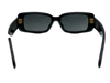 Anine Bing Black Acetate Gradient Lens Logo Rectangle Sunglasses Black