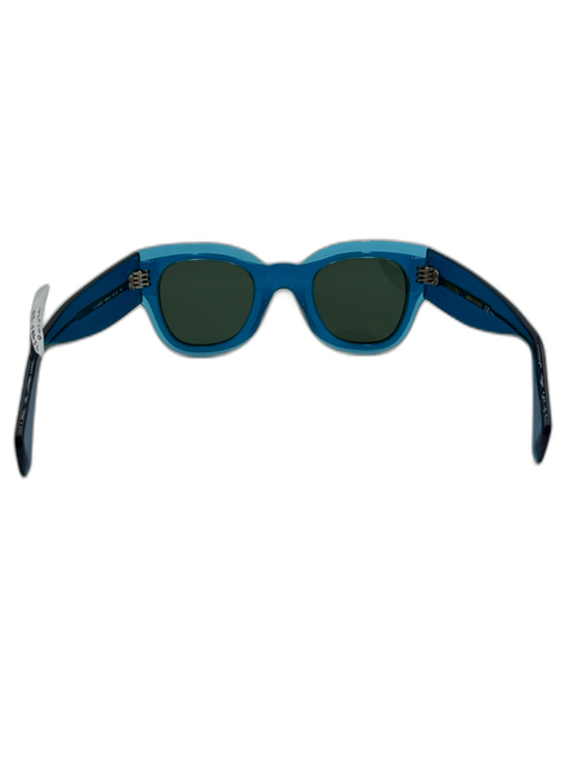 Celine Blue Acetate Translucent Cat Eye Sunglasses Blue
