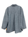 Ganni Size 40 Light Blue Polyester Blend Collared Button Front Textured Coat Light Blue / 40