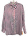 Favorite Daughter Size M White, Pink & Blue Cotton Striped Long Sleeve Shirt Top White, Pink & Blue / M