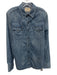 Polo Ralph Lauren Size L Med Wash Cotton Chambray Long Sleeve Button Up Top Med Wash / L