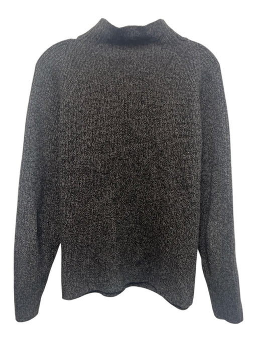 Polo Ralph Lauren Size M Dark Gray Wool & Cashmere Ribbed Knit Mock Neck Sweater Dark Gray / M