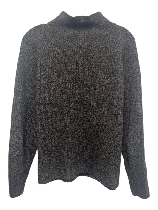 Polo Ralph Lauren Size M Dark Gray Wool & Cashmere Ribbed Knit Mock Neck Sweater Dark Gray / M