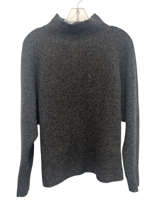 Polo Ralph Lauren Size M Dark Gray Wool & Cashmere Ribbed Knit Mock Neck Sweater Dark Gray / M