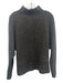 Polo Ralph Lauren Size M Dark Gray Wool & Cashmere Ribbed Knit Mock Neck Sweater Dark Gray / M