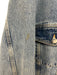 Anine Bing Size Large Light Wash Cotton Denim Button Front Distressed Jacket Light Wash / Large