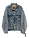 Anine Bing Size Large Light Wash Cotton Denim Button Front Distressed Jacket Light Wash / Large