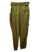 Intermix Size XL Olive Green Cupro Blend Satin Cargo Sash Hook & Zip Pants Olive Green / XL