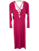 J Lux Label Size XL Pink Rayon & Spandex Ribbed Cutout Long Sleeve Midi Dress Pink / XL