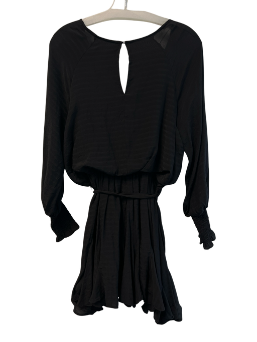 Mustard Seed Size M Black Rayon & Polyester Polyester Lining V Neck Dress Black / M