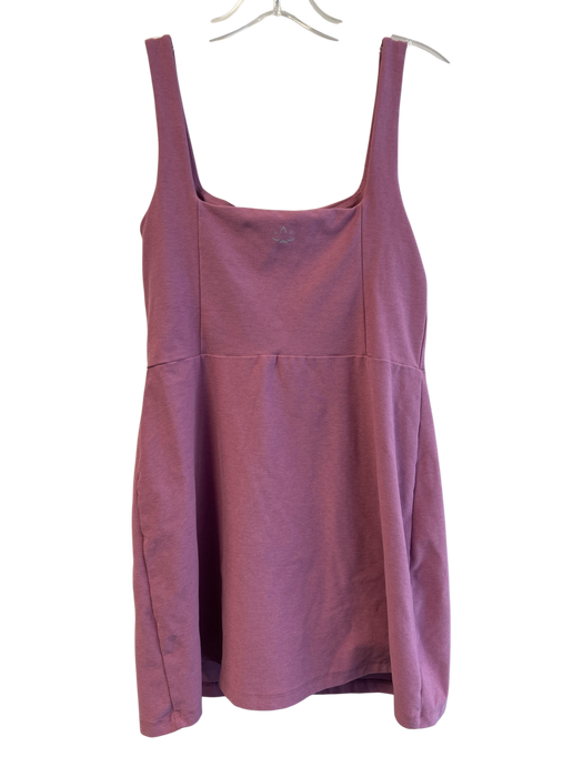 Beyond Yoga Size M Pink Polyester & Elastane Sleeveless Square Neck Shorts Dress Pink / M