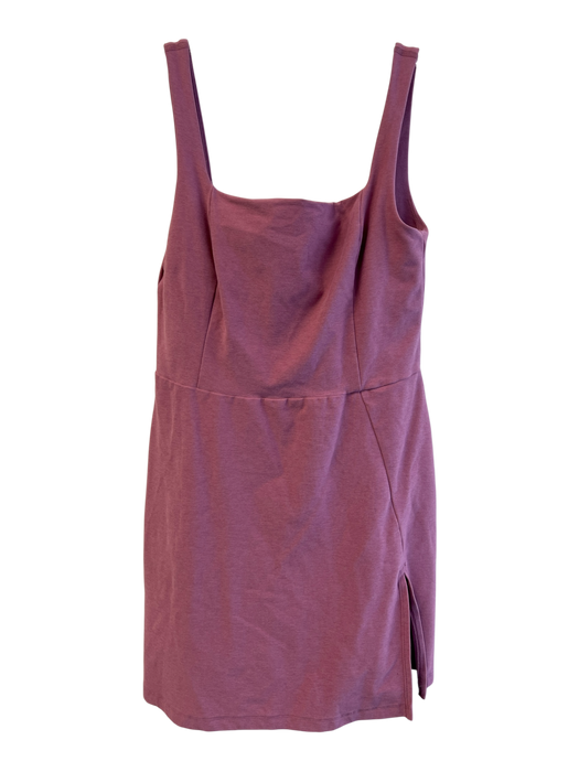 Beyond Yoga Size M Pink Polyester & Elastane Sleeveless Square Neck Shorts Dress Pink / M