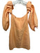 Gianni Bini Size 6 Light Orange Linen Blend Off Shoulder Bow Accents Dress Light Orange / 6