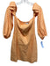 Gianni Bini Size 6 Light Orange Linen Blend Off Shoulder Bow Accents Dress Light Orange / 6