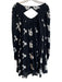 Free People Size SP Black & White 100% Cotton Deep Cowl Neck Baggy Fit Dress Black & White / SP