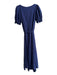 Sugar + Lips Size Medium Navy Rayon Blend Square Neck Short Puff Sleeve Dress Navy / Medium