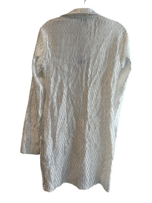 Princess Polly Size 4 White Polyester Button Down Long Sleeve Collared Dress White / 4