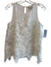 Greylin Size Small White Polyester Lined Sleeveless Round Neck Applique Top White / Small