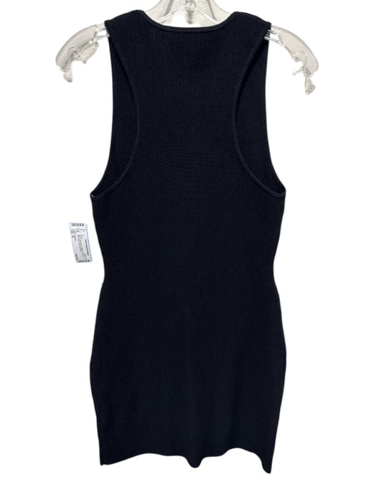 Babaton Size M Black Nylon Blend Ribbed bodycon Sleeveless Mini Dress Black / M