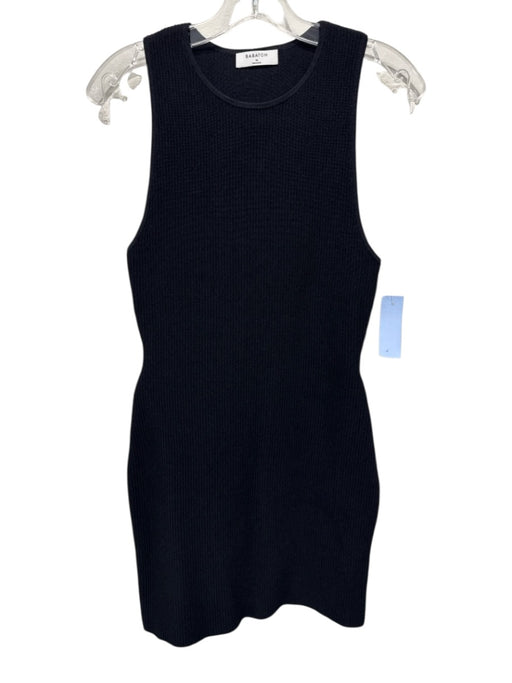 Babaton Size M Black Nylon Blend Ribbed bodycon Sleeveless Mini Dress Black / M