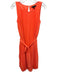 Banana Republic Size 2 Orange Polyester Blend Pleated Sash swing Dress Orange / 2