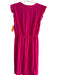 Kate Spade Size 6 Pink Crepe Frilled V Neck Elastic Waist Knee length Dress Pink / 6
