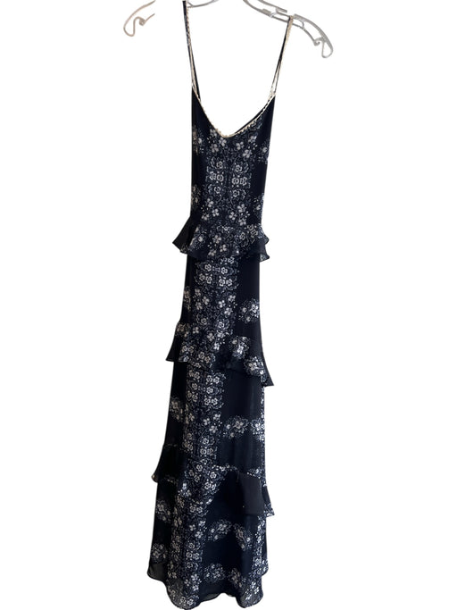 Gianni Bini Size XS Navy Polyester Spaghetti Strap Lace Detail Tiered Maxi Dress Navy / XS