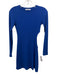 Reformation Size S Blue Tencel Lyocell Blend Ribbed Knit Long Sleeve Mini Dress Blue / S
