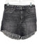 We The Free Size 27 Charcoal Gray Cotton Denim Distressed Wash Fringe hem Skirt Charcoal Gray / 27