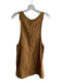 Rylee & Cru Size XS Mustard Brown Cotton Round Neck Button Detail Dress Mustard Brown / XS