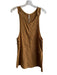 Rylee & Cru Size XS Mustard Brown Cotton Round Neck Button Detail Dress Mustard Brown / XS