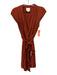 Maeve Size XS Burnt Orange Viscose Blend Short Sleeve Surplice Above Knee Dress Burnt Orange / XS