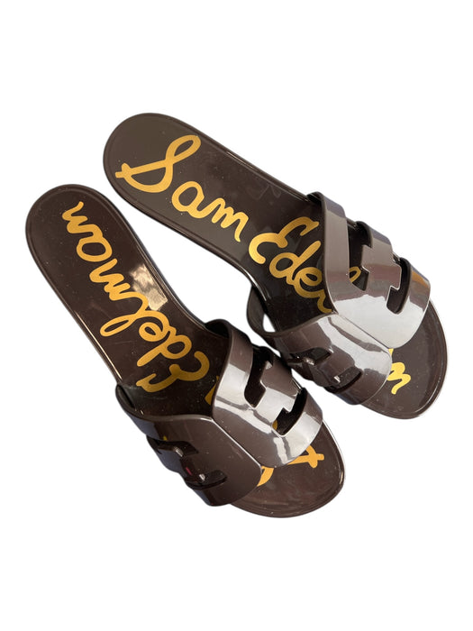 Sam Edelman Shoe Size 9 Brown Manmade Material open toe toe strap Logo Shoes Brown / 9
