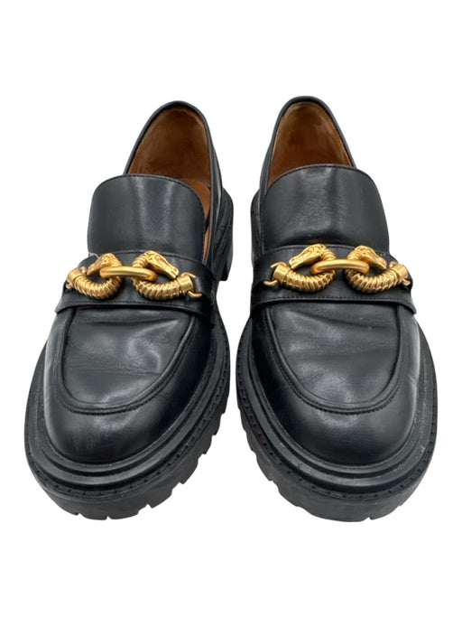 Tory Burch Shoe Size 9 Black Leather Horsebit Pointed Almond Toe Loafers Black / 9