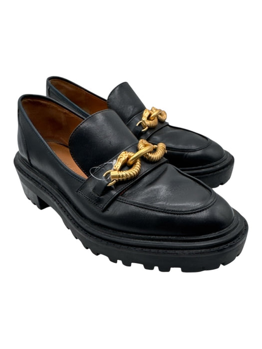 Tory Burch Shoe Size 9 Black Leather Horsebit Pointed Almond Toe Loafers Black / 9
