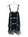 Alice & Olivia Size XS Black & White Cotton Blend Sleeveless Embroidered Dress Black & White / XS