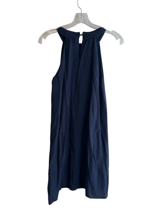 THML Size Medium Navy Rayon Blend Sleeveless Round Neck Lined Knee length Dress Navy / Medium