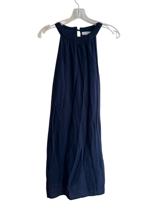 THML Size Medium Navy Rayon Blend Sleeveless Round Neck Lined Knee length Dress Navy / Medium