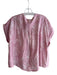 Klesis Size Medium Pink & White Rayon Blend Elastic Waist Wide Neck Short Set Pink & White / Medium