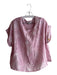 Klesis Size Medium Pink & White Rayon Blend Elastic Waist Wide Neck Short Set Pink & White / Medium