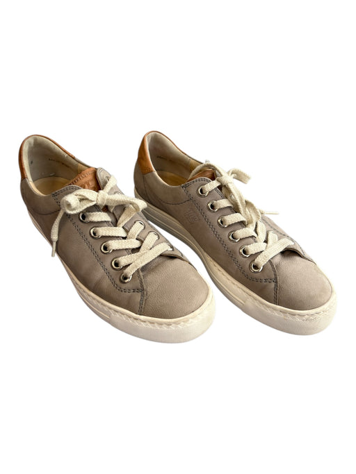 Paul Green Shoe Size 8 Gray Leather Low Top lace up Sneaker Shoes Gray / 8