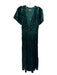 Anthropologie Size S Emerald Green Viscose Blend Short Sleeve Midi Dress Emerald Green / S