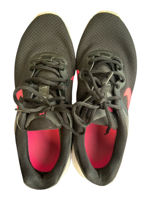Nike Shoe Size 9.5 Black & Pink Nylon Blend Round Toe Low Top Lace Up Shoes Black & Pink / 9.5