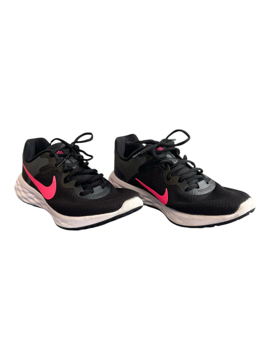 Nike Shoe Size 9.5 Black & Pink Nylon Blend Round Toe Low Top Lace Up Shoes Black & Pink / 9.5