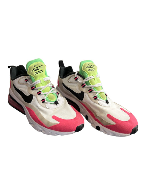 Nike Shoe Size 9.5 White, Pink & Green Leather Suede Low Top Lace Up Shoes White, Pink & Green / 9.5